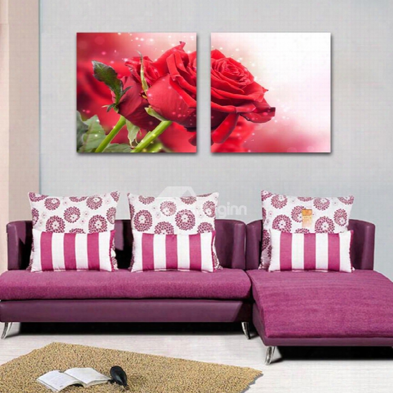 New Arrival Fragrant Red Rose Film Art Wall Prints