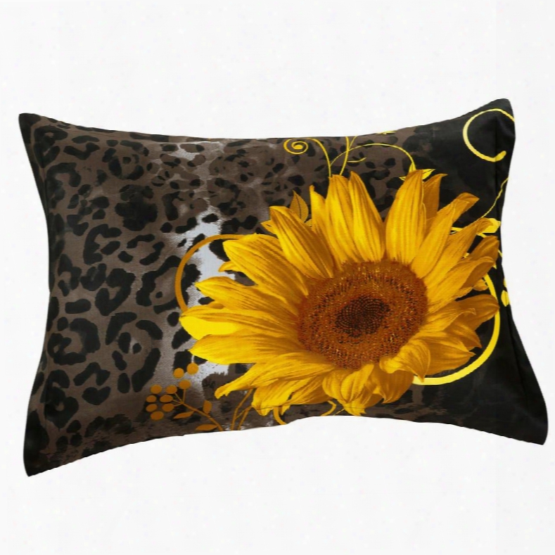 New Arrival Gracious Lovely Sunflowers Two Pieces Pillow Case