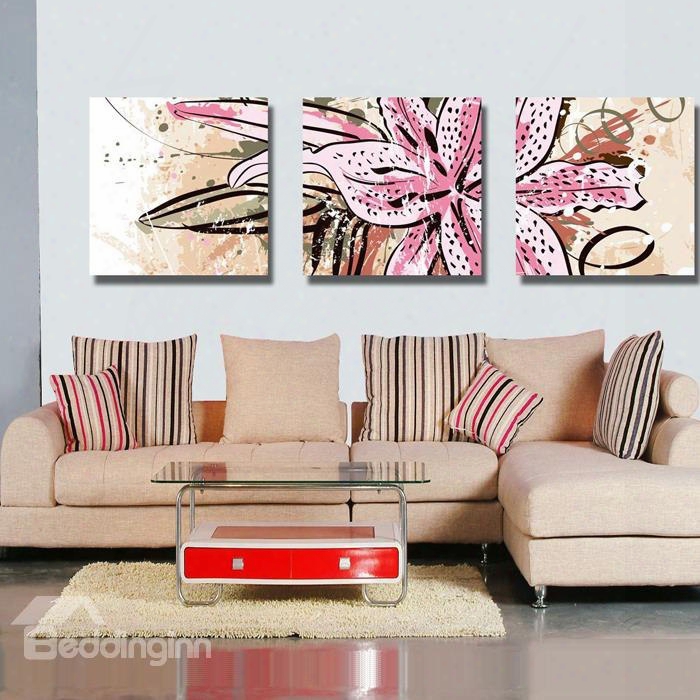 New Arrival Lovely Pink Flowers Blossom Canvas Wall Prints
