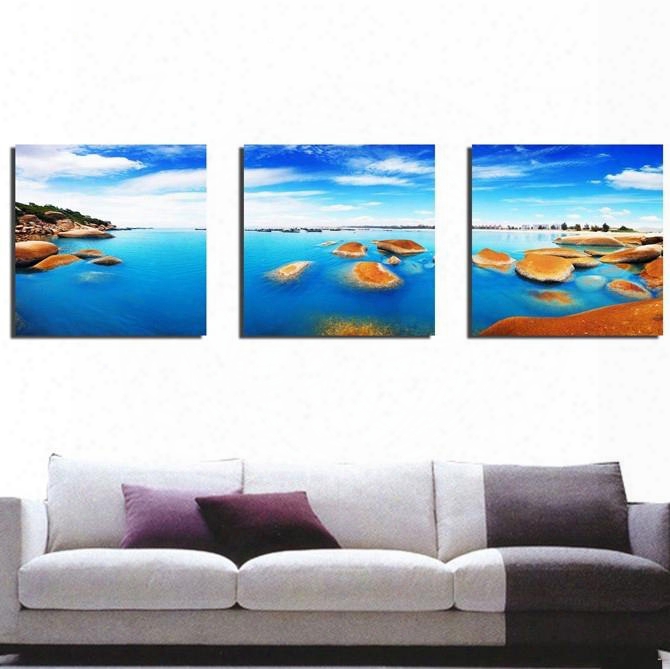 New Arrival Ocean World And Blue Sky Canvas Wall Prints