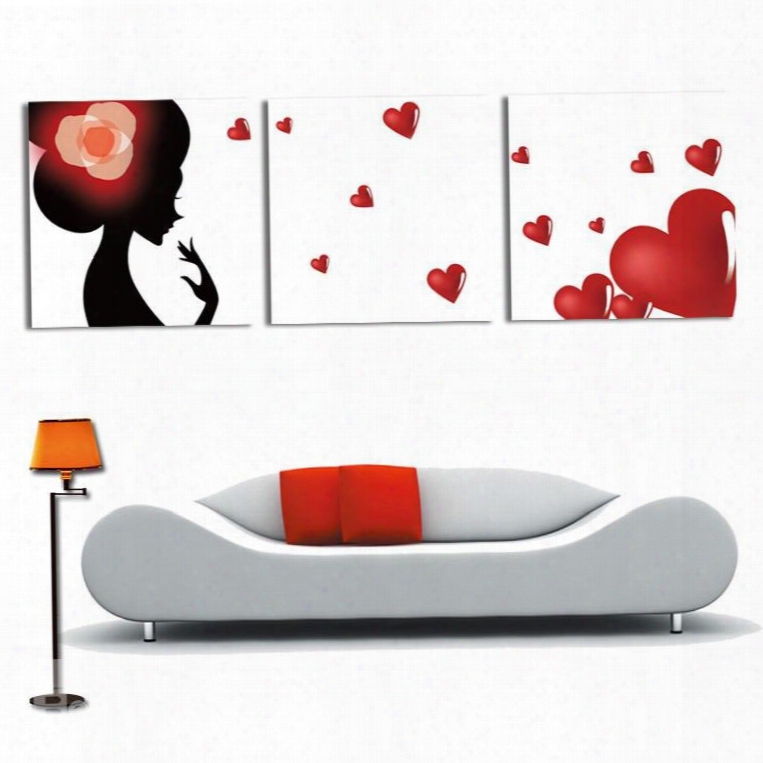 New Arrival Sexy Woman And Red Heart Cross Film Wall Art Prints