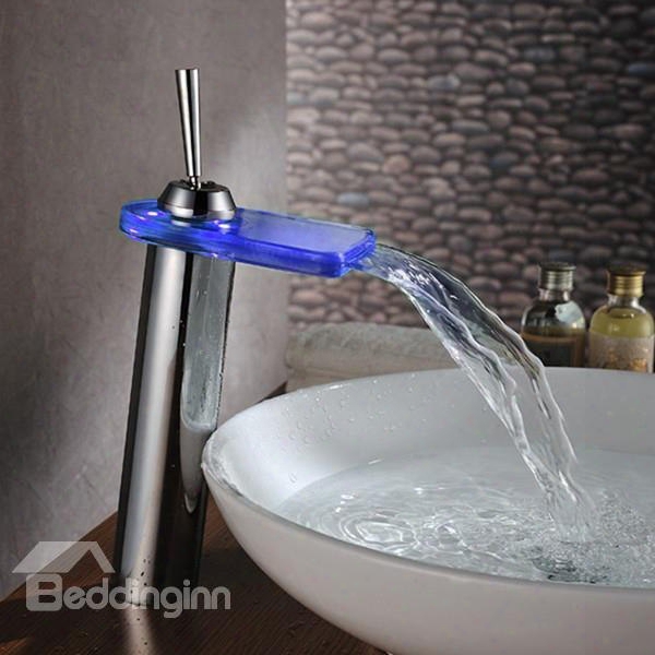 New Arrival Single Handle Led Color Changing Bathroom Sink Faucet