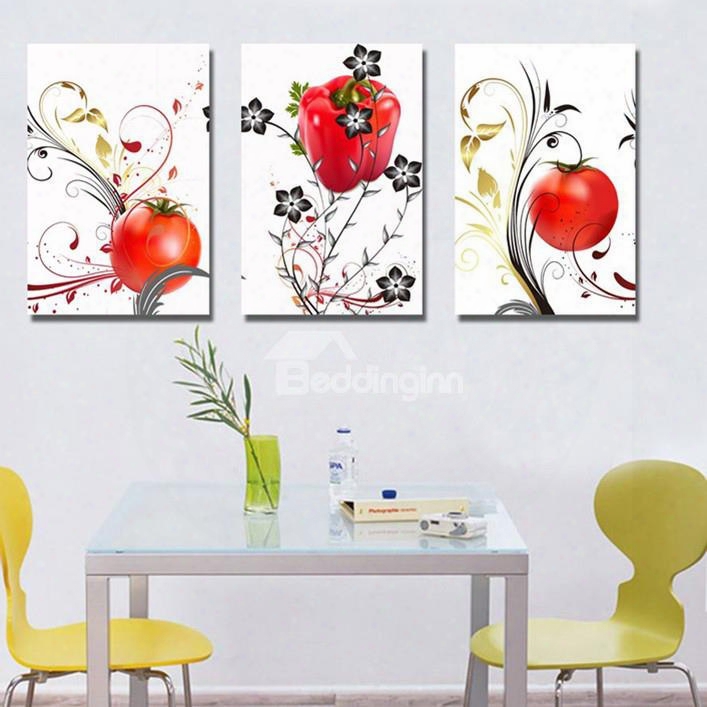 New Arrival Tomatoes And Flowers Canvas Wall Prints
