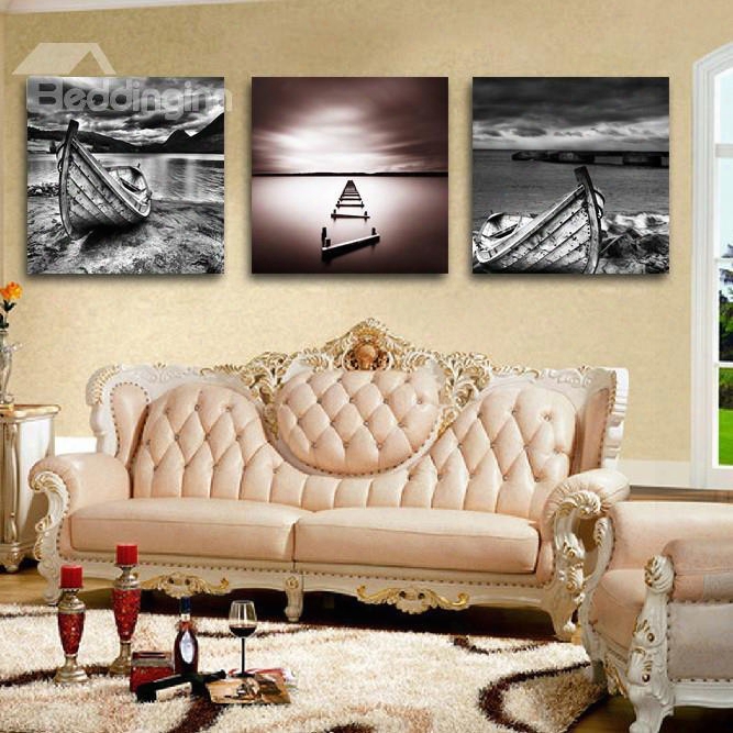 New Arrival Unique Ship And Dark Clouds Film Wall Art Prints