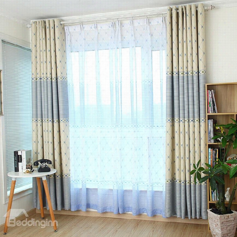 Pretty Elegant Concise Pattern Custom Sheer Curtain