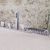 Chrome Two Handles Waterfall Widespread Bathtub Faucet