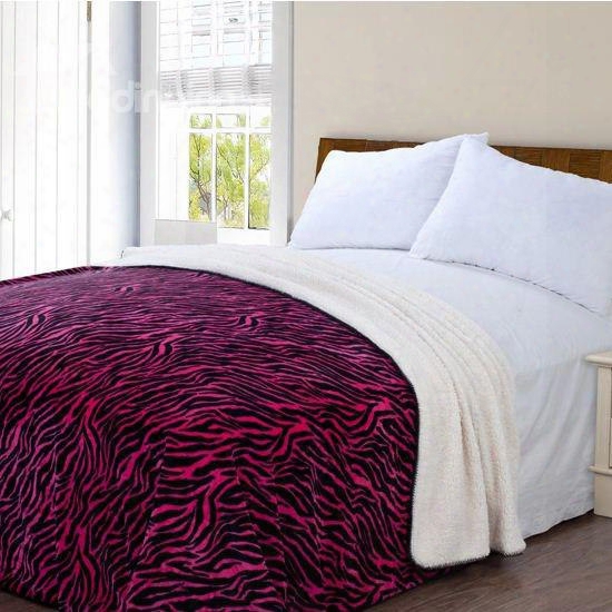Quality High Grade Red  Zebra Pattern Blanket