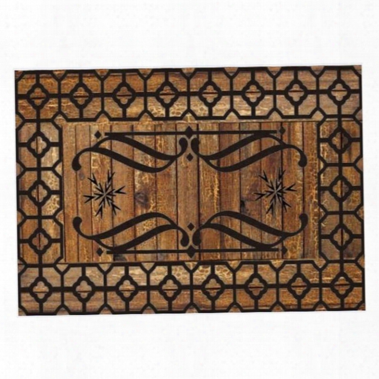 Retro Beautiful Ptatern Non-slip Flocking Doormat