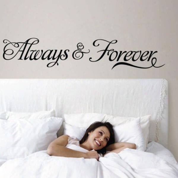 Simple Style Nice Dream Always & Forever Letters Pattern Wall Sticker