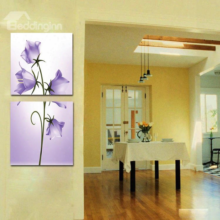 Splendid Pretty Light Purple Flowers Film Art Wall Prrints