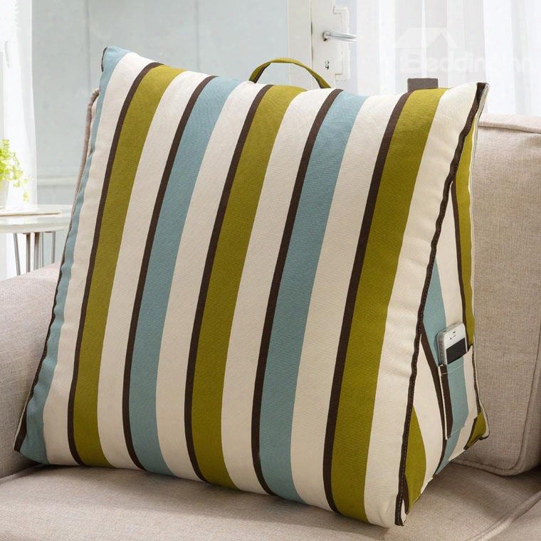 Super Soft Hand-held Stripes Pattern 3d Throw Pillow