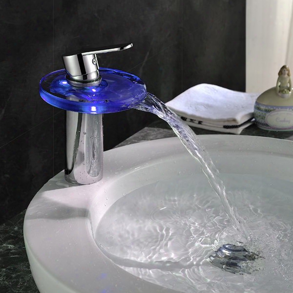Top Selling Amazing Temperature Control Colorful Led Round Bathroom Sink Faucet