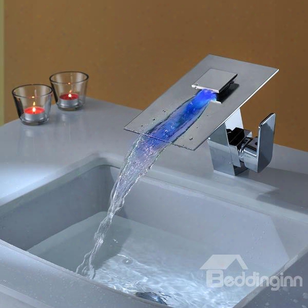 Top Selling Charming Temperature Control Colorful Led Bathroom Sink Faucet