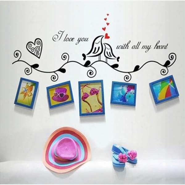 Two Lovely Birds Photo Sets Decoration Wall Stickers