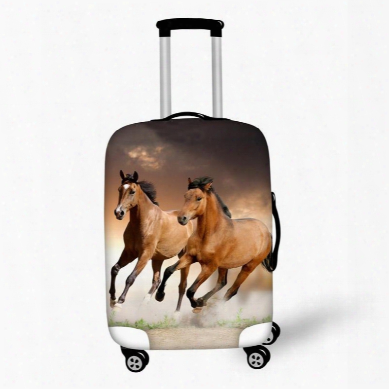 3d Animals Horse Running Pattern Waterproof Anti-scratch Travel Luggage Cover