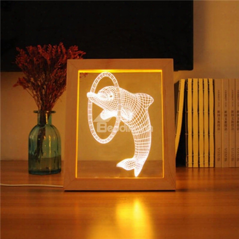 3d Beautiful Fish Modern And Creative Acrylic Led Night Lamp