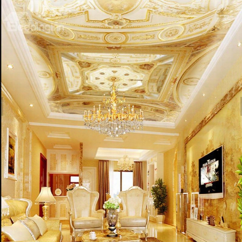 3d Gorgeous Pvc Waterproof Sturdy Eco-friendly Self-adhesive Ceiling Murals