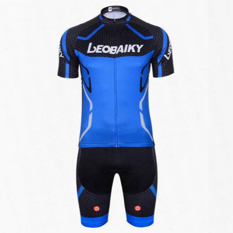3d Silicone Padded For Blue Bike Men Cycling Jersey Set