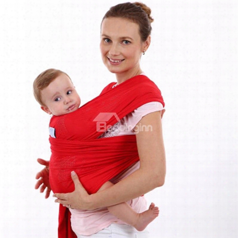 Adjustable Multi Color Simple Style Cotton 1-piece Baby Carrier