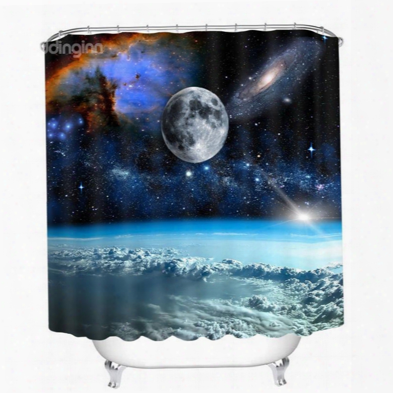 Amazing Space Printing Bathroom 3d Shower Curtain