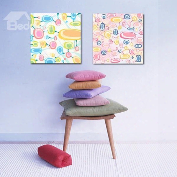 Amusing Colorful Bulbs Pattern Home Decorative Framed Wall Art Prints