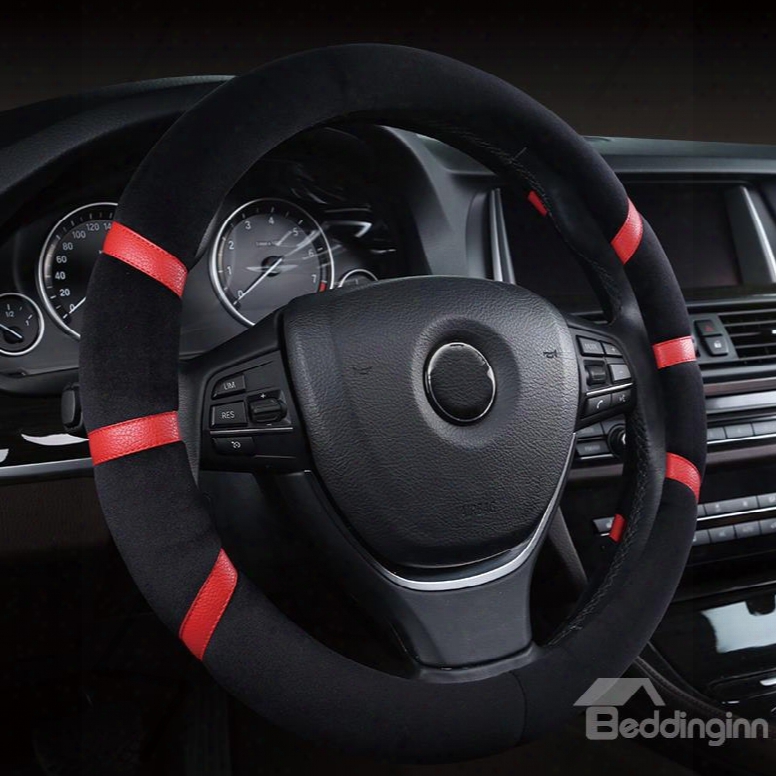 Bright 3m Line Patterned Lovely Plush Steering Wheel Cover