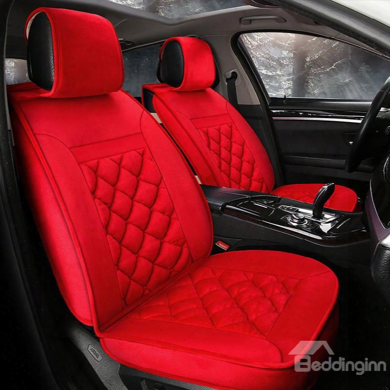 Bright Color Energetic Suede Material Warm Universal Car Seat Cover