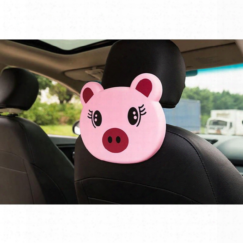 Cute Cartoon Themed Piggy Face Seat Back Drink Holder For Kids (single)