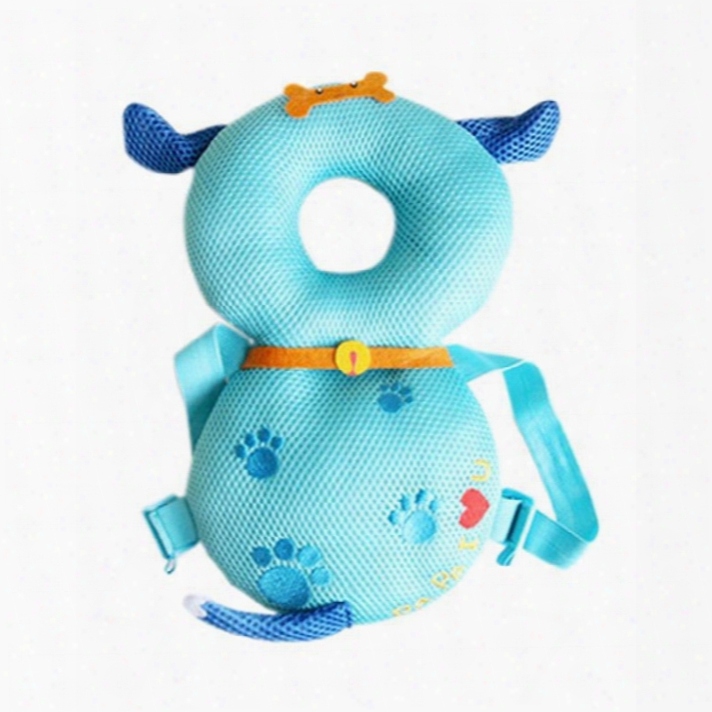 Dog Buckle Polyester And Pp Cotton 1-piece Light Blue Toddlers Pillow