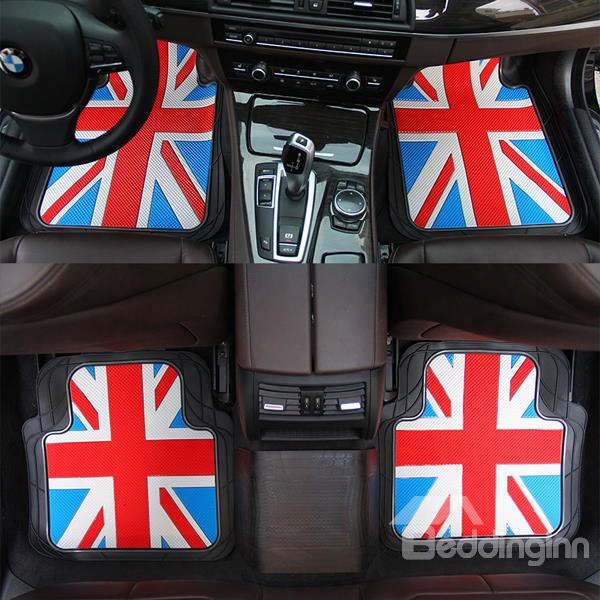 Dust-proof And Anti-dirt Union Jack Style Can Be Free Cutting Fashion Universal Car Carpet