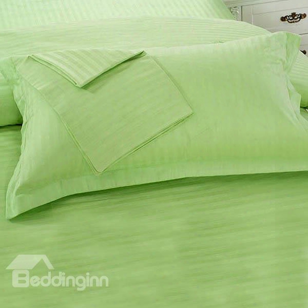 Green Cotton Sateen Solid Single Pillowcase