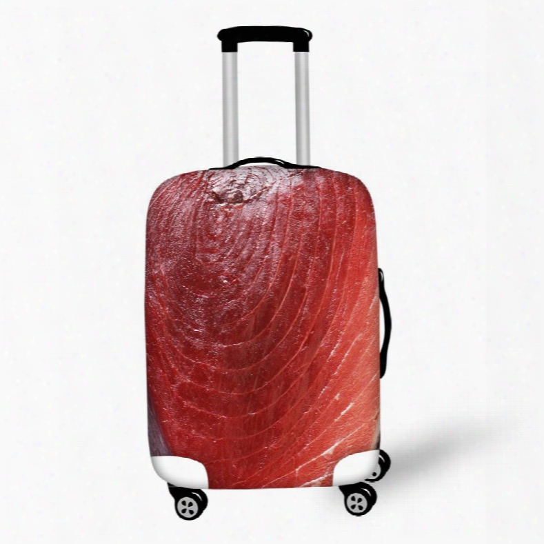 Meat Fresh Fabri Stretch 18-30 Inch 3d Printed Suitcase Blue Luggage Protector Covers