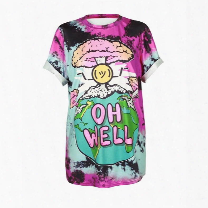 Mushroom Cloud Printed Gradient Colored 3d T-shirts