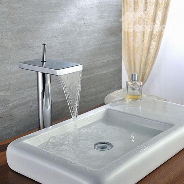 New Arrival Simple Styel One Handle Waterfall Bathroom Sink Faucet