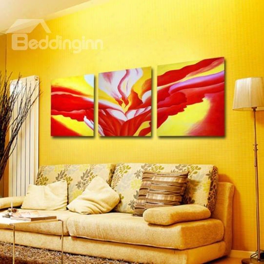 New Arrival Stunning Colorful Patterns Print 3-piece Cross Film Wall Art Prin Ts