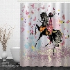 Butterfly Girl Riding Horse 3D Printed Bathroom Waterproof Shower Curtain