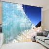 Spectacular Waves in Beach 3D Printed Polyester Curtain