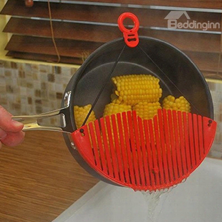 Red Semi-circle Plastic Durable And Eco-friendly 1 Piece Water Strainer