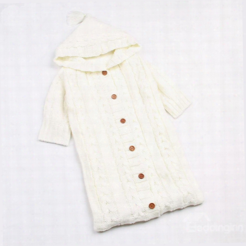 Simple Style Buttons Decoration Cotton 1-iece Baby Sleeping Bag