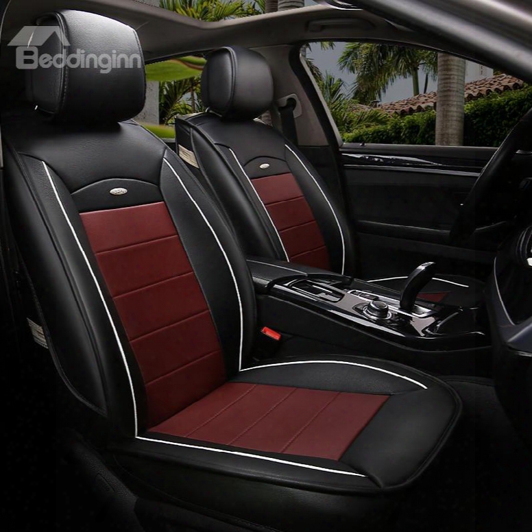 Soft Simple Fast Heat Dissipation Genuine Leather Car Seat Cover
