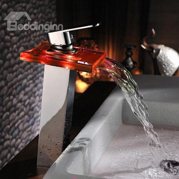 Top Selling Amazing Tem Perature Control Colorful Led Bathroom Sink Faucet