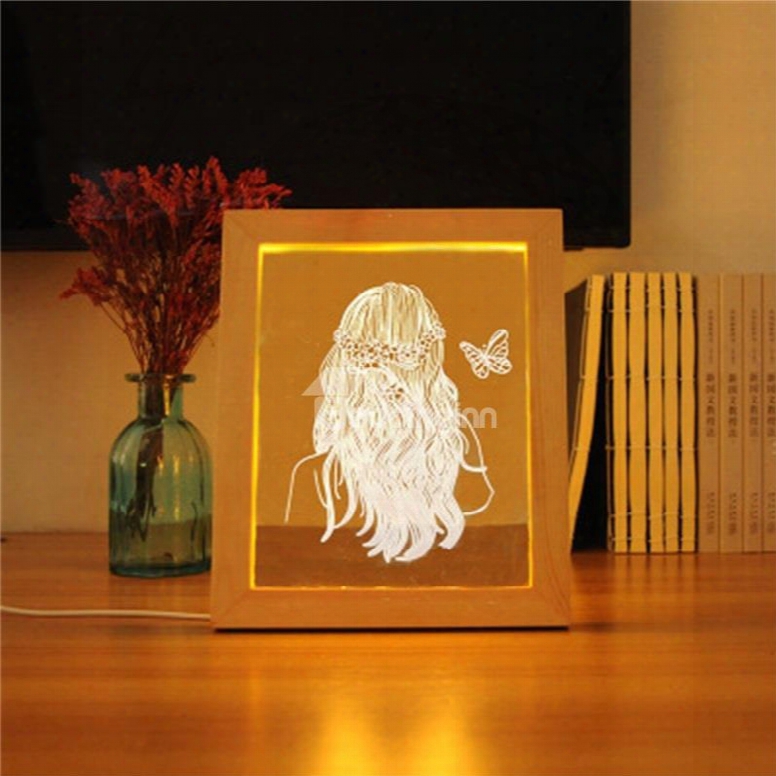 Wonderful Birthday Gift Concise And Modern Seven Color 3d Usb Led Night Light