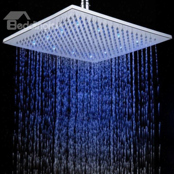 12 Inches All Copper Led Color-changing Shower Head Faucet