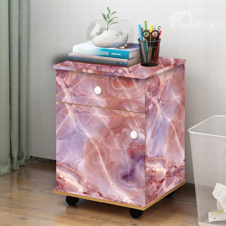 24*71in Faux Marble Wallpaper Pvc Waterproof Self-adhesive Cupboard Sticker