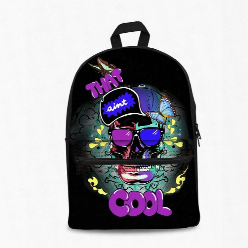 3d Cool Style Skull Design Fashion Pattern School Outdoor Backpack