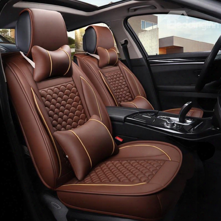 3d Waist Encircling Classic Design Leather Universal Car Seat Cover