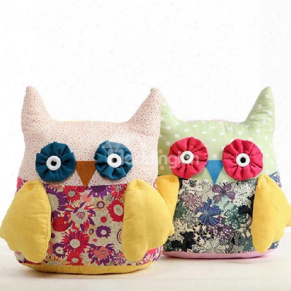 Adorable & Fancy Fashion Cute Owl Pattern Plush Pillow