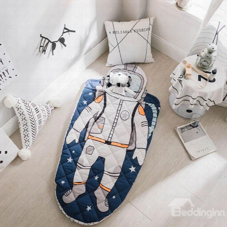 Astronaut Printed Cotton 1-piece Baby Sleeping Bag