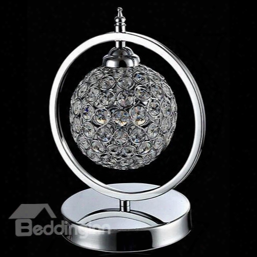 Beautiful Design Stainless Steel And Crystal Lamp