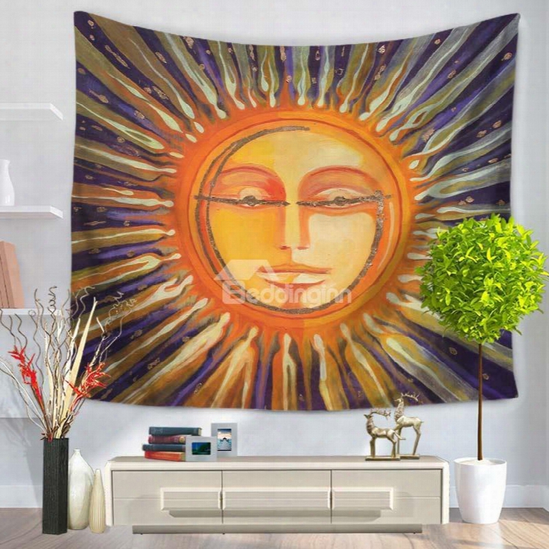 Celestial Sun And Man Shining Funny Decorative Hanging Wall Tapestry